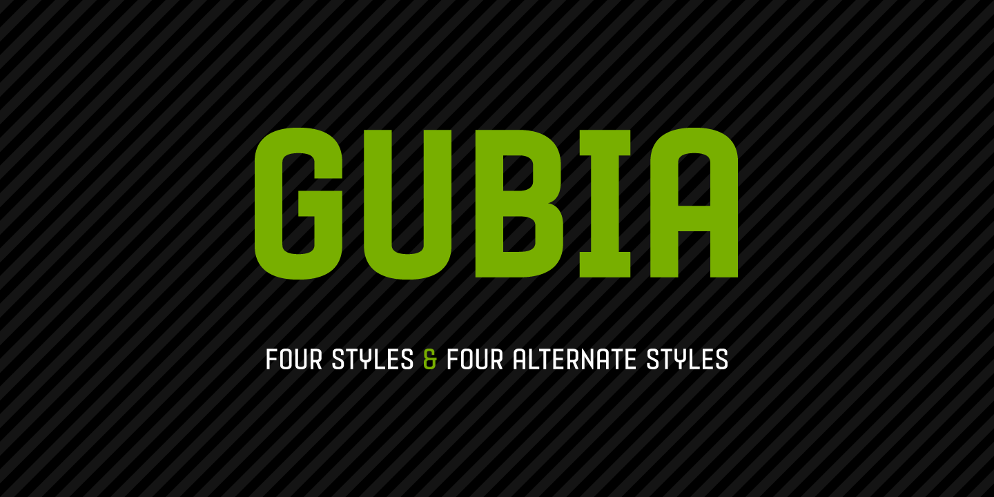 Gubia Font preview